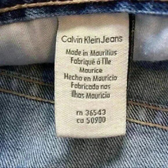 Calvin Klein Men’s Jeans Slim Fit Distressed 100% Cotton Stonewash Blue Size 31 - Picture 14 of 16